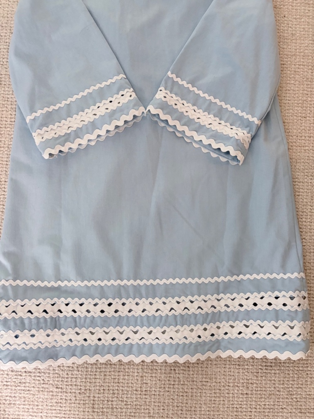 English Factory Blue Ric Rac Dress (M) NWT - Picture 10 of 14